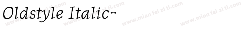 Oldstyle Italic字体转换